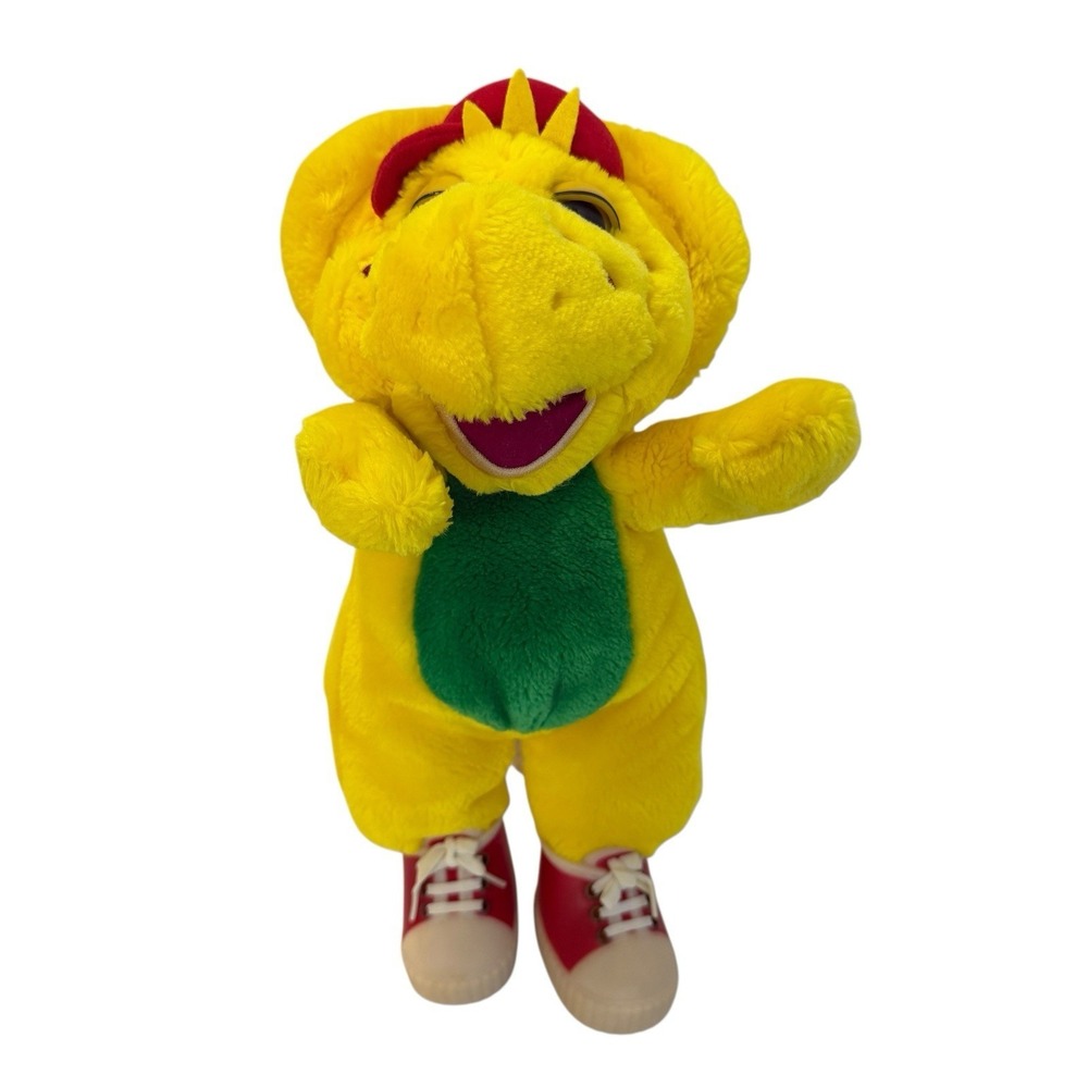 Vintage 1994 BJ Barney And Friends Plush 13in Yellow Dinosaur Lyons Group